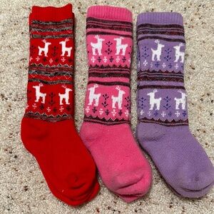 Colorful Deer Patterned thick winter Socks Set